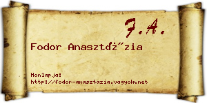 Fodor Anasztázia névjegykártya