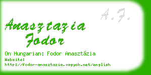 anasztazia fodor business card